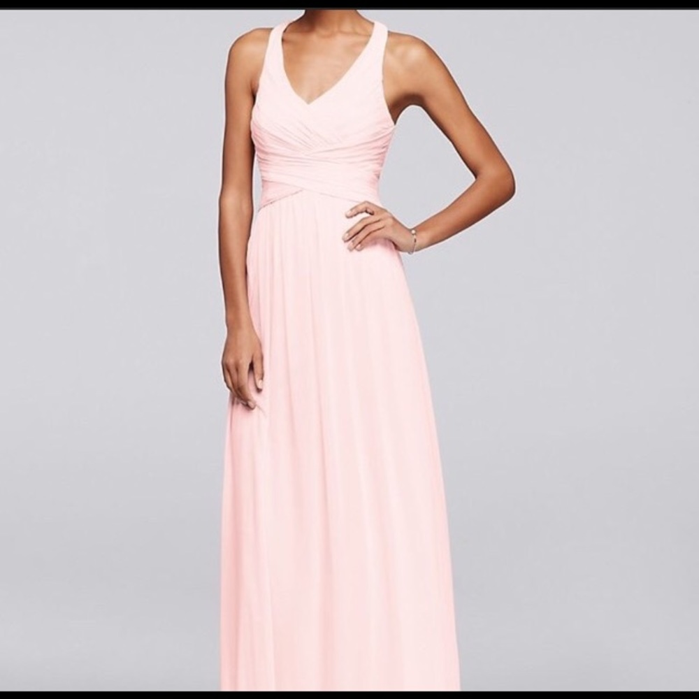 Davids Bridal Bridesmaid dress w/ crisscross back